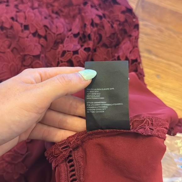 Club Monaco Lace Bolari Midi Dress in Red Size 8 - Picture 13 of 13